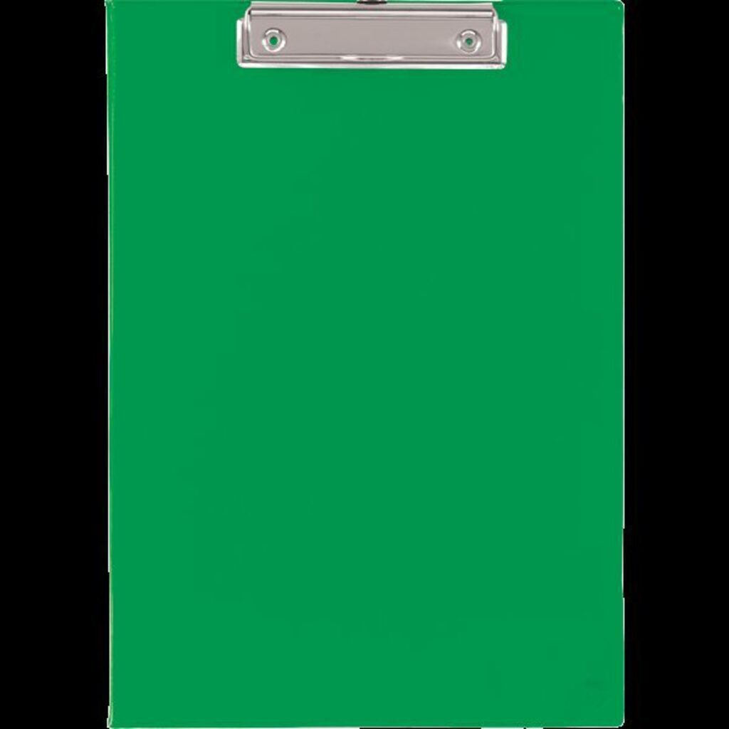 Клипборд А4 зеленый, ПВХ 2мм