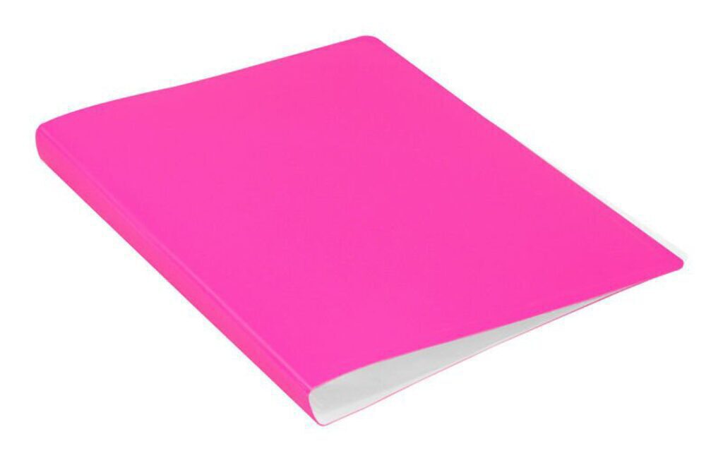 Папка файл А4  10лист 0,70мм Double Neon розовая