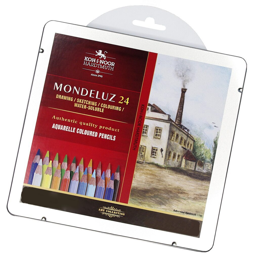 Карандаши цвет. акварельные 24цв Koh-I-Noor "Mondeluz Landscape" для пейзажа, метал.коробка