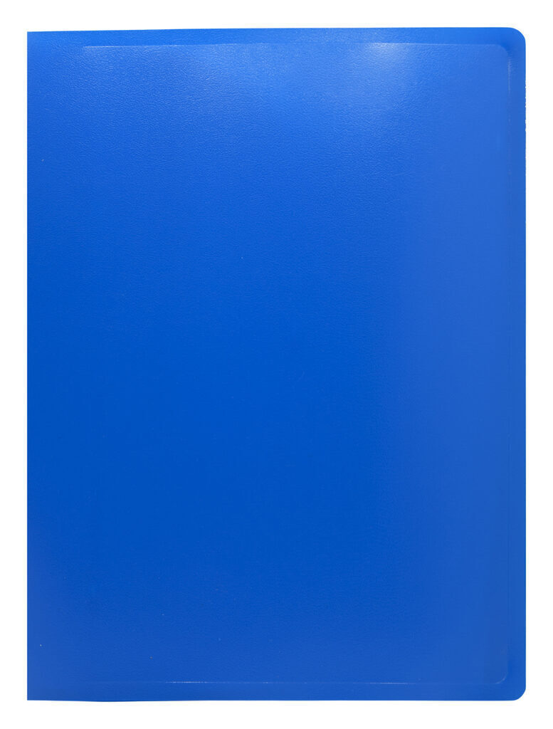 Папка 2 кольца 18 мм 0,5 мм пластик А4 синяя