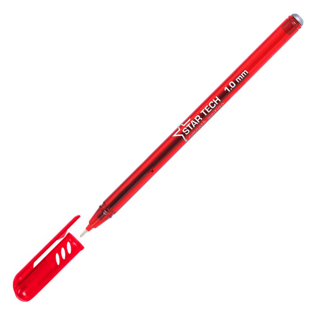 Ручка шар. PENSAN "STAR TECH" , 1мм, красная, игольчатый стержень