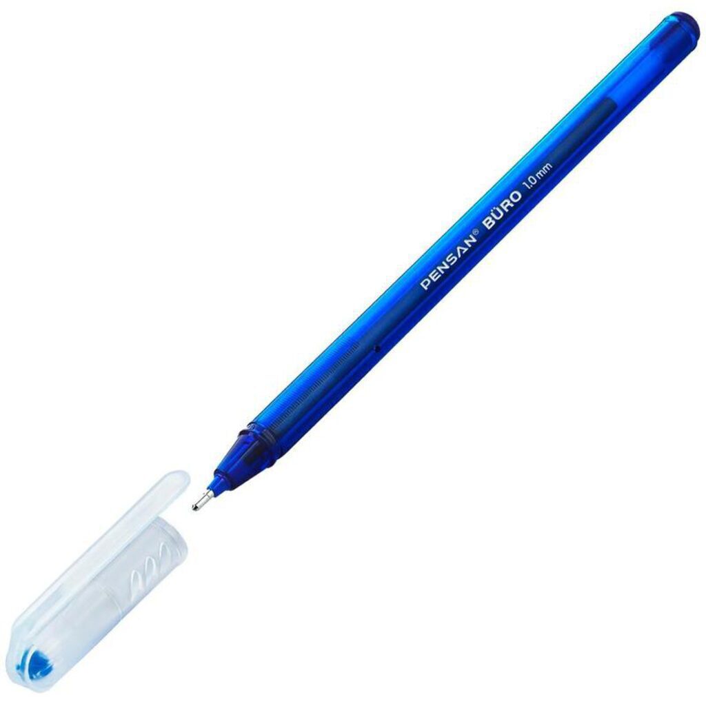 Ручка шар. PENSAN "BURO" , 1мм, синяя, игольчатый стержень