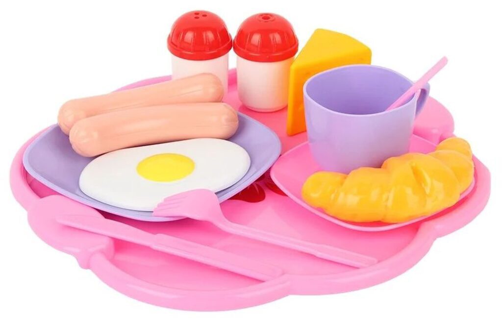 Игровой набор посуды "Кукольный завтрак"