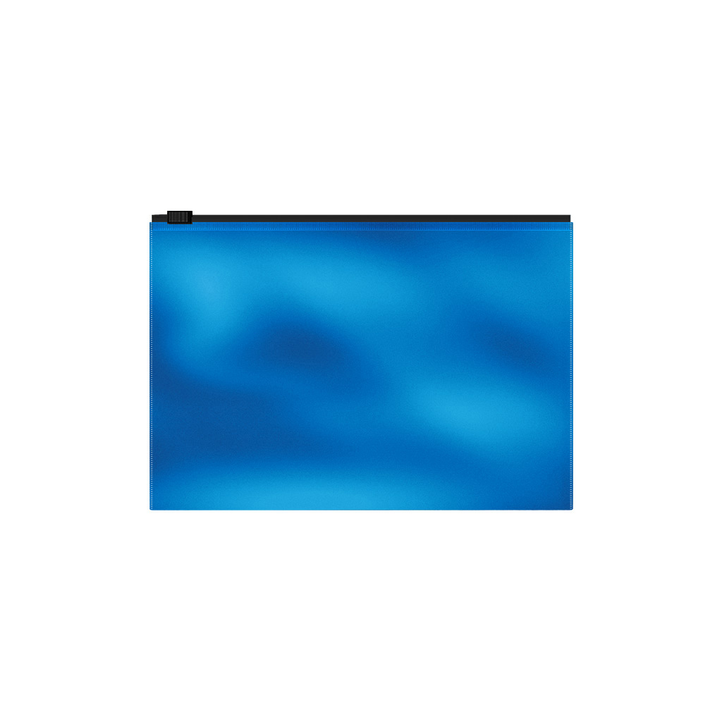 Zip-пакет пластиковый ErichKrause® Glossy Ice Metallic, B5, непрозрачный, синий (в пакете по 12 шт.)