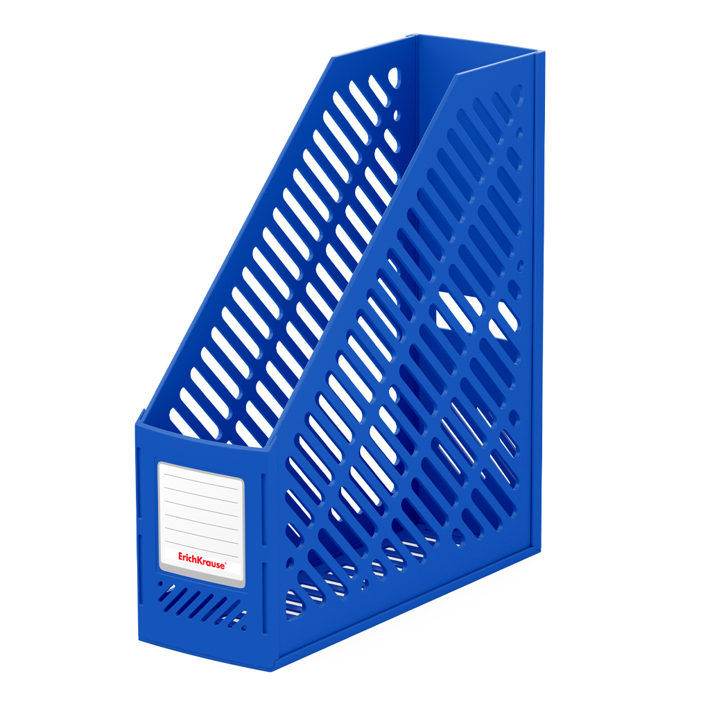 Подставка для бумаг вертикальная пластиковая ErichKrause® Classic, 90мм, синяя