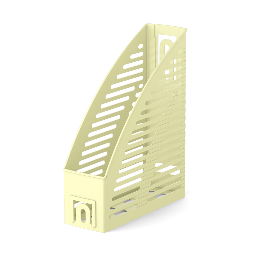 Подставка для бумаг вертикальная пластиковая ErichKrause® Base, Pastel, 85мм, желтая