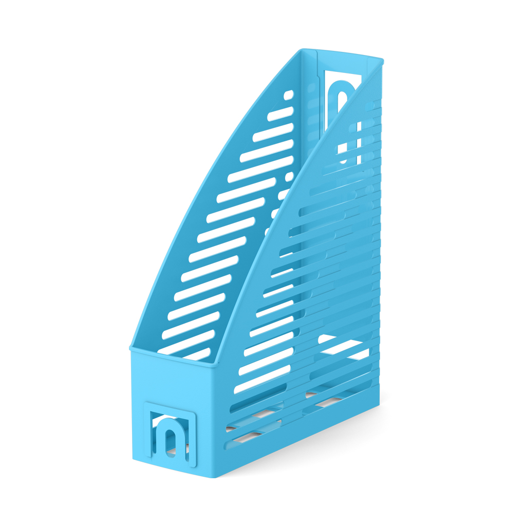 Подставка для бумаг вертикальная пластиковая ErichKrause Base, Pastel, 85мм, голубой