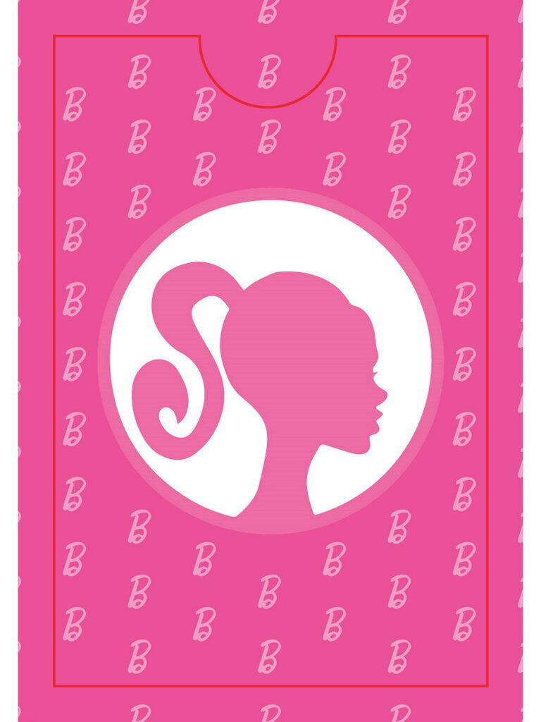 Обложка для пропуска/проездного "Силуэт на розовом" ПВХ