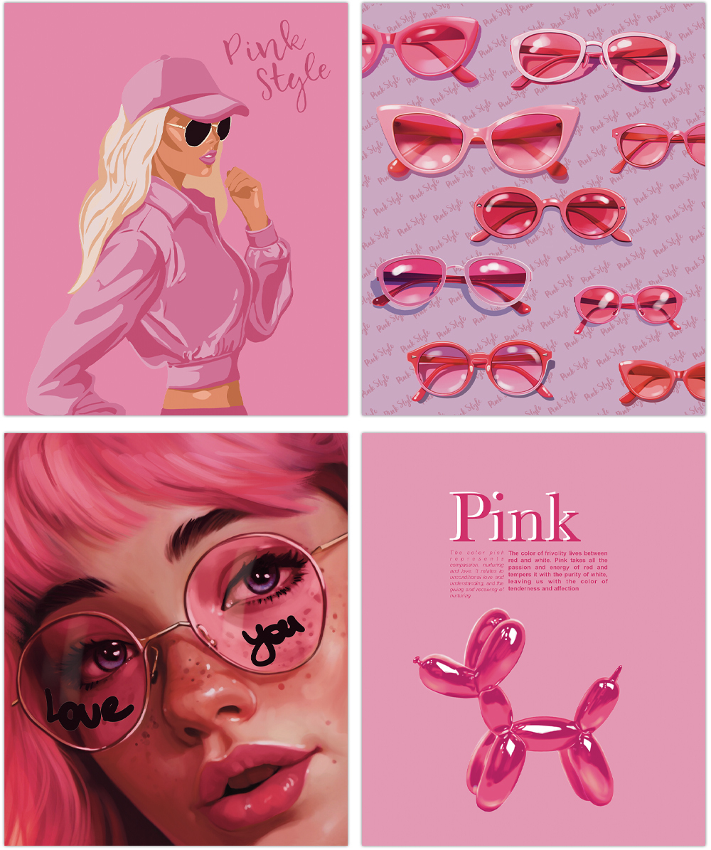 Тетрадь А5 48л кл. Полином "Barbie pink style" выб.УФ-лак, 4 диз.в спайке, белизна 100%