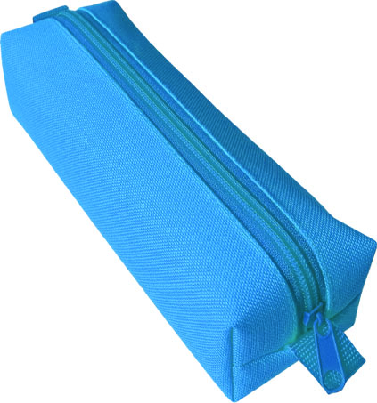 Пенал-косметичка (195*60*50) молния, ткань "Голубой"