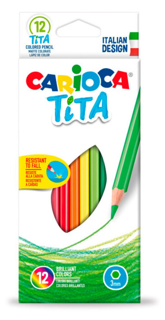 Карандаши цвет. 12цв  Carioca Tita  пластиковые