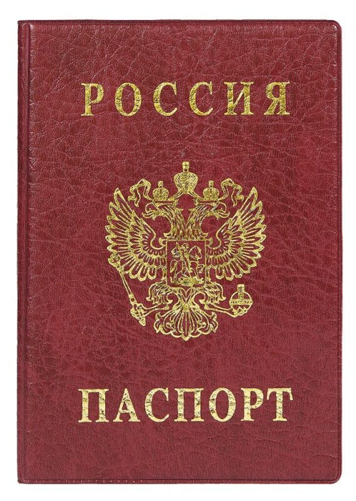 Обложка для паспорта "Бордо" с тиснением